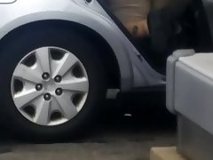 Fat ass at car wash
