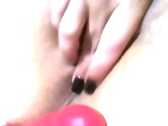Dildo and vibrator in bbw ass and pussy