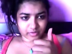 Bbw indian rubs her tits and pussy
